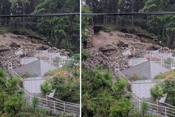 मकवानपुरमा पहिरोले दुई घर र बुद्धपार्कमा क्षति